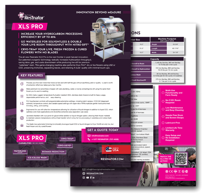 XLS Spec Sheet Mockup